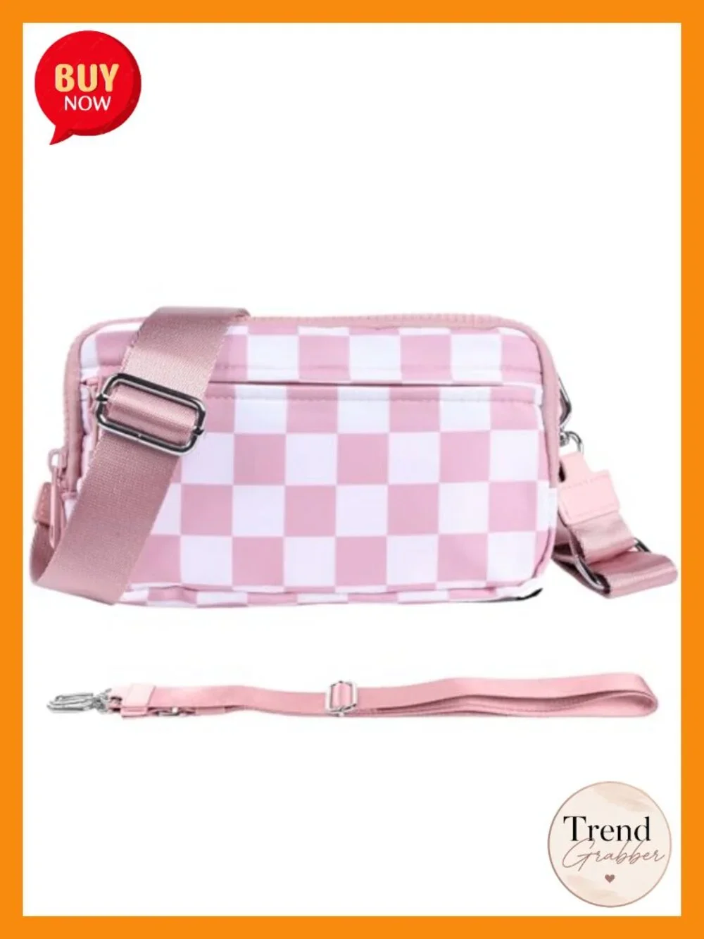 Nylon Wristlet Wallet with RFID Blocking & Crossbody Strap